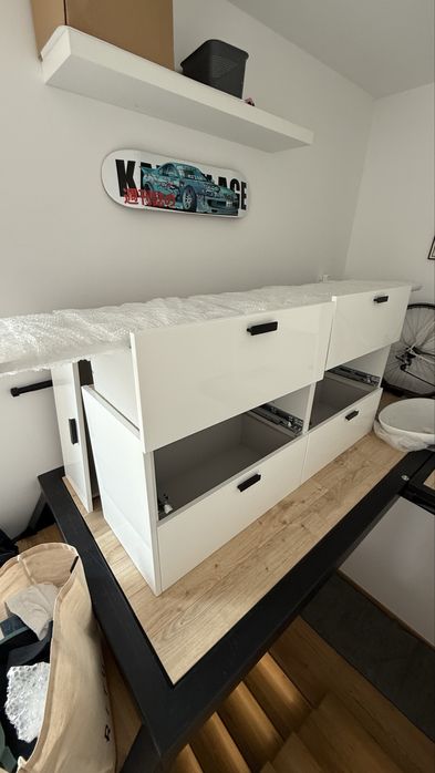 Komoda Długa 220x58x39cm Szafka RTV/Sypialnia Wisząca Szuflada