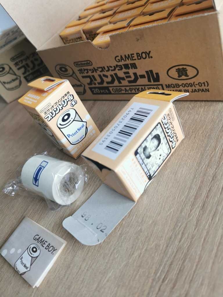 Gameboy printer, drukarka, naklejka, papier - biały