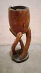 Cinzeiro artesanal de arte africana