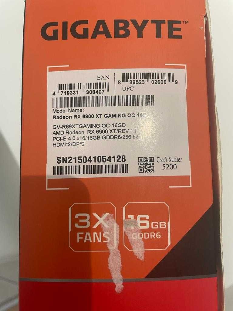 AMD Rsdeon RX6900XT 16GB