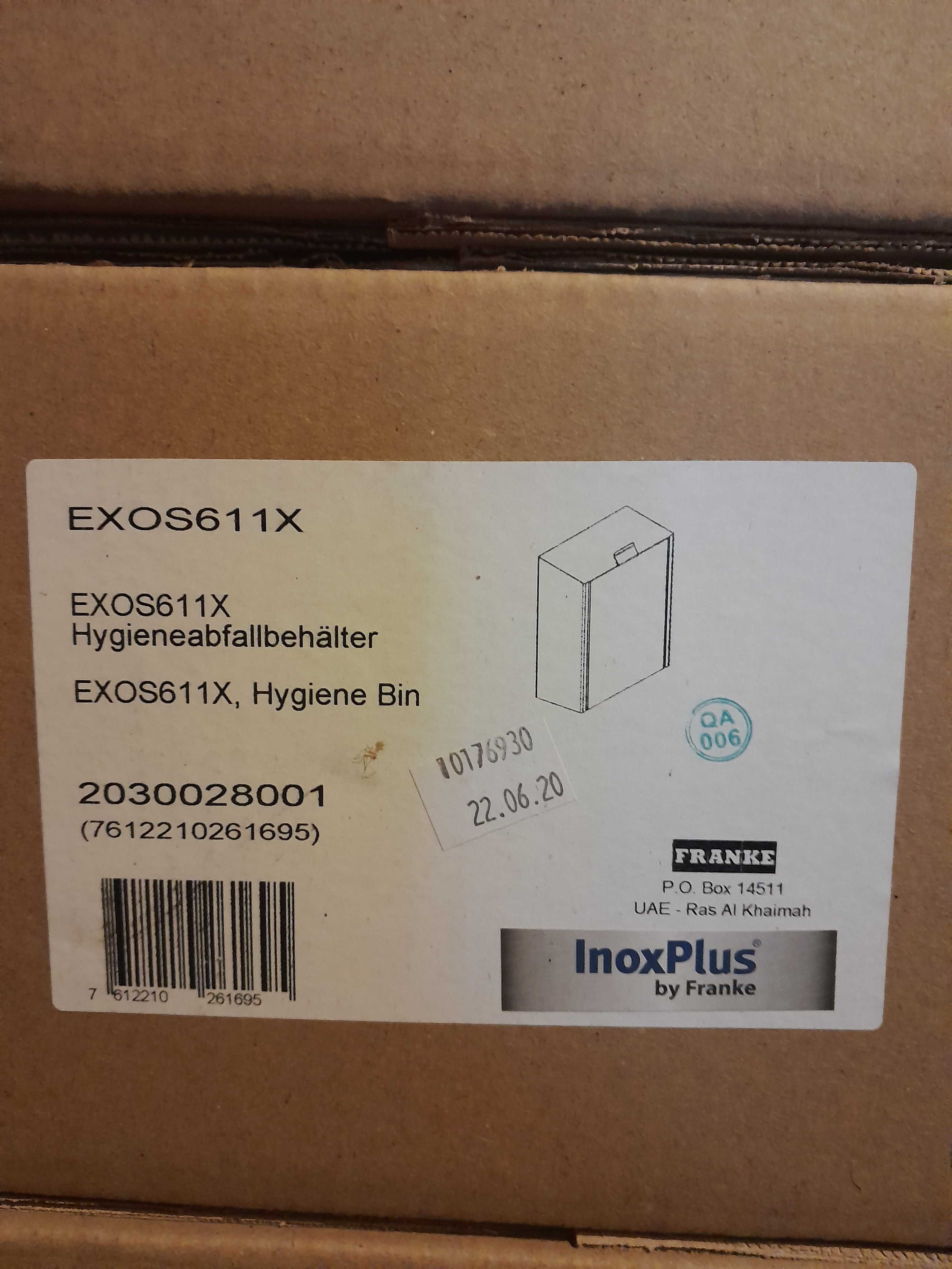 Kosz na smieci Pojemnik na odpady franke exos 611x inoxplusstal nierdz