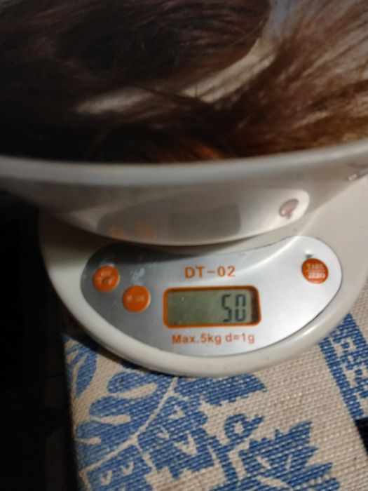 Нефарбоване волосся 35 см шиньон