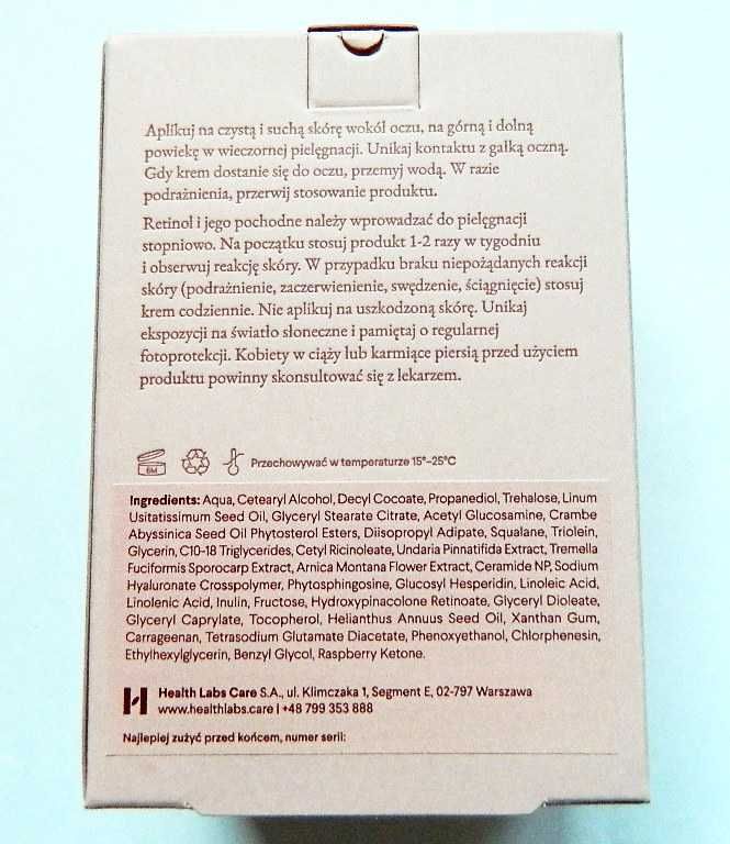Health Labs Care Glow On Rozświetlający krem pod oczy 15 ml