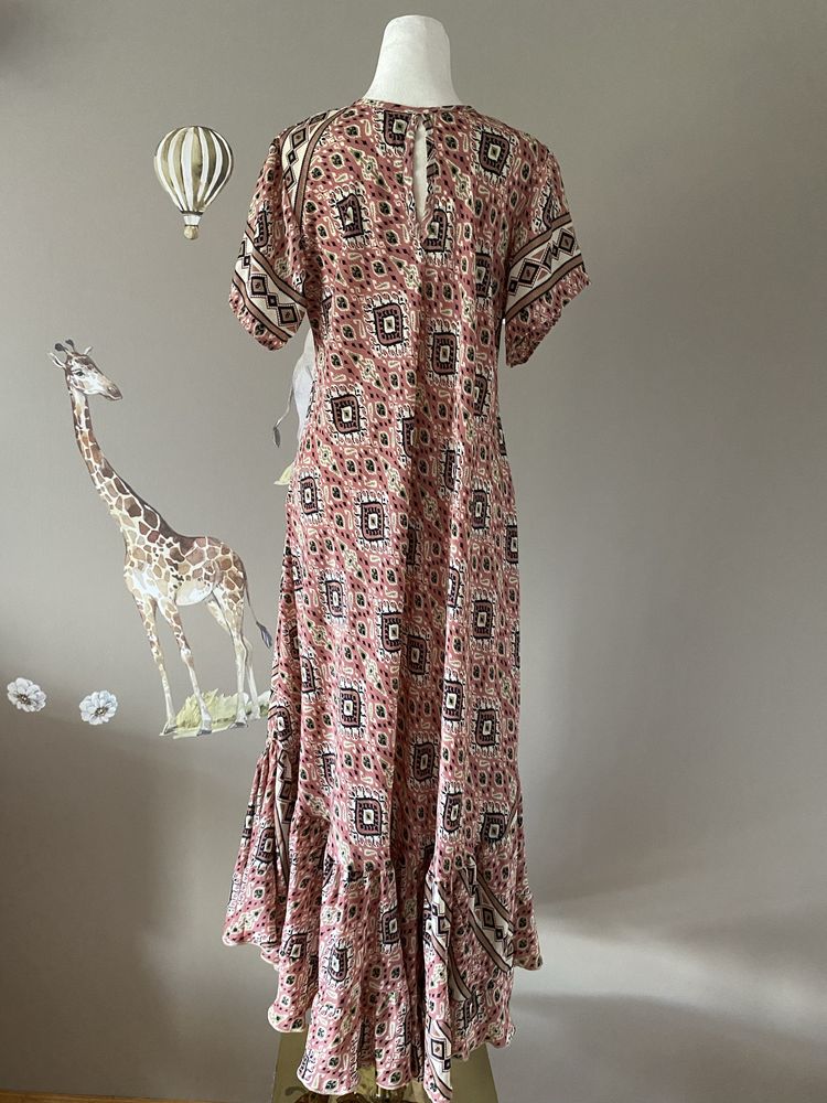 Długa sukienka boho hippie free size orientalna