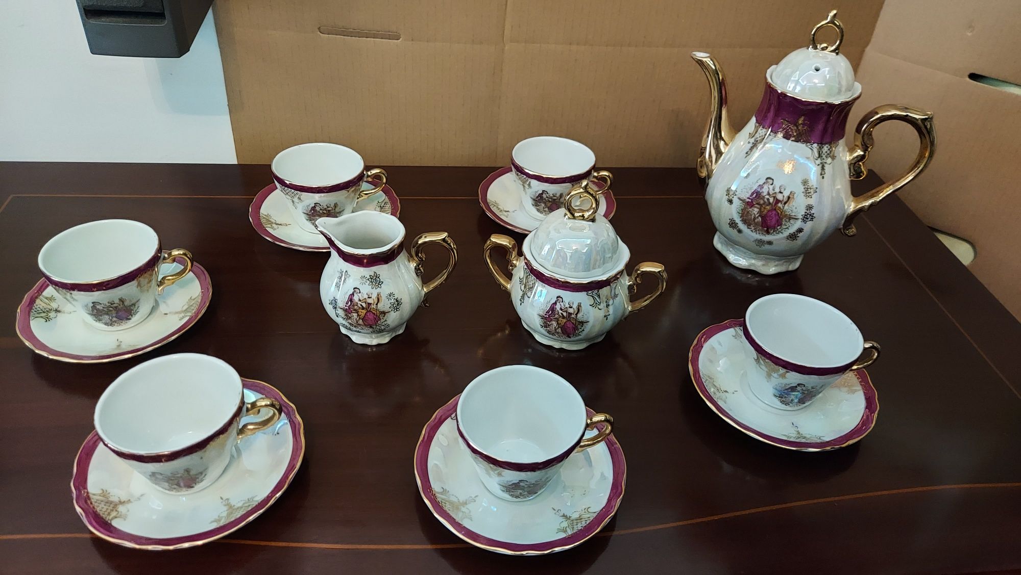 Conjunto  de café de porcelana