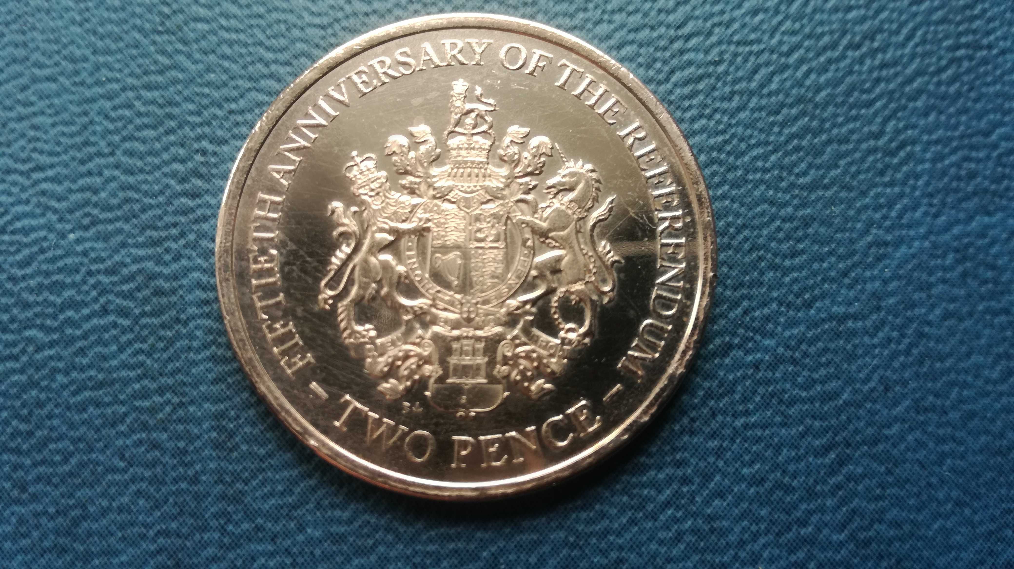 Gibraltar 2 pensy (two pence) 2017_referendum