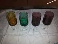 4 copos coloridos vintage