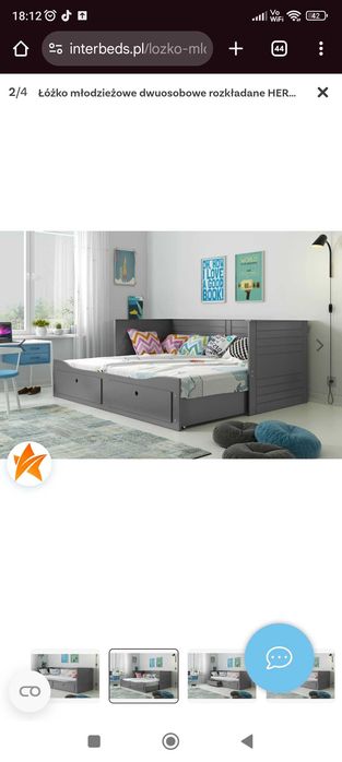 Łóżko 1 osobowe rozsuwane Ikea