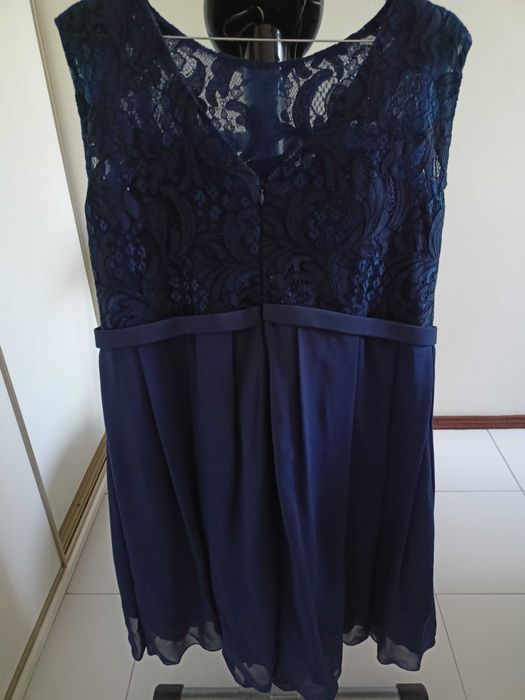 Vestido azul de cerimónia
