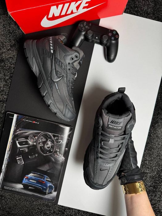 Чоловічі кросівки найк на хутрі Nike Initiator High Fur Grey [41-46]