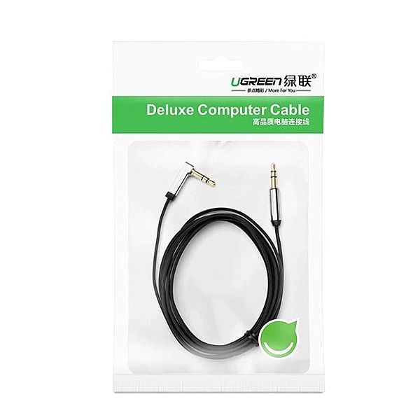 Ugreen płaski kątowy kabel przewód audio Aux 3,5 mm mini jack 0,5 m cz