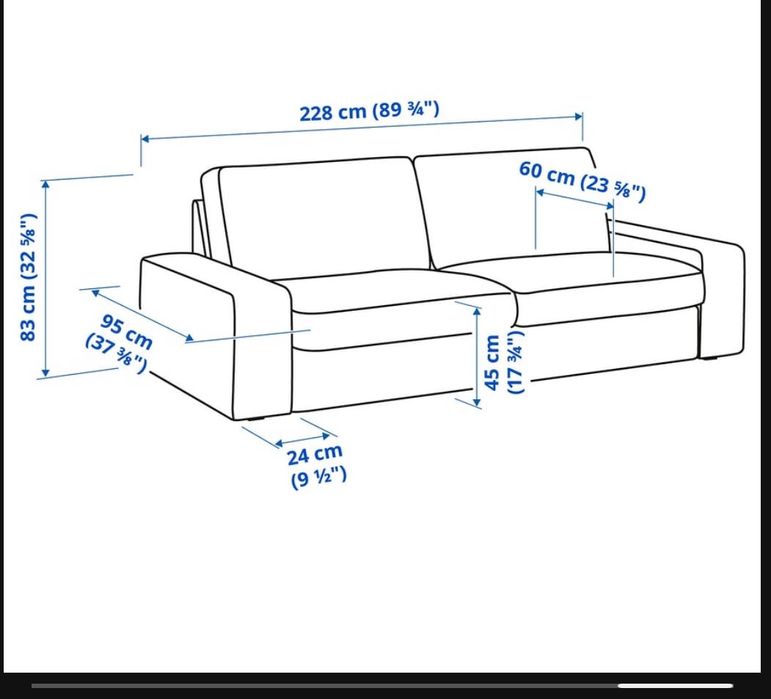 Pokrowiec na sofę Kivik 3 osobową