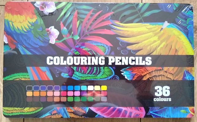 Kredki artystyczne craft ołówkowe w pudełku 36 kolorów nowe szkoła