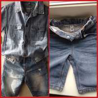 Шорти рубашка джинс 92-98см 110см.Denim Primark Tu