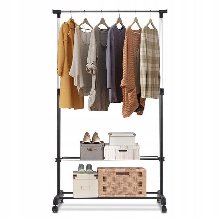 Regulowany stojak na ubrania wieszka na ubrania garderoba