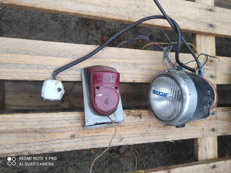 Lampa przód + lampa tył przełącznik świateł Romet motorynka pony 15.5