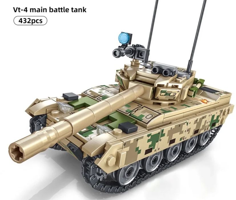 Конструктор Армия TEKO 67769 "Танк Т-64БМ или танк VT-4", 403 дет.