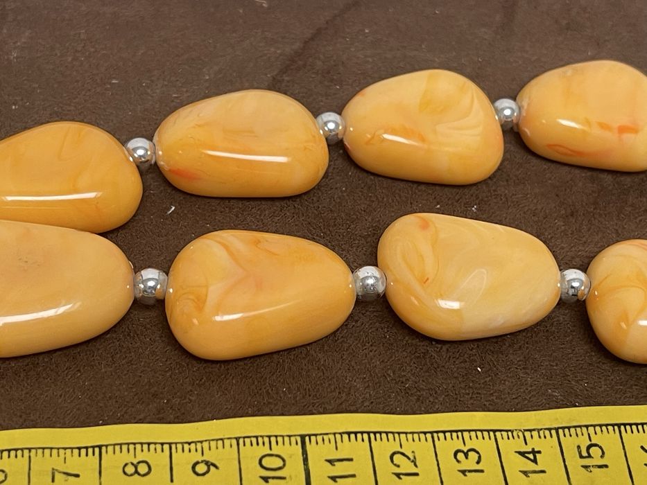 Bakelit Stary Naszyjnik z Prl