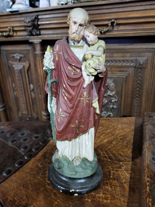 Stara figura Święty Józef z Jezusem