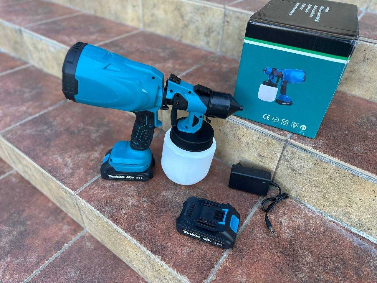 Краскопульт Makita 48 в аккумуляторный 2аккум. Фарбопульт Макита