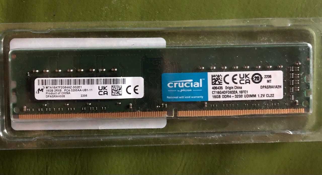 Pamięć RAM CRUCIAL 16GB 3200MHz (16 GB memory 3200 crucial)