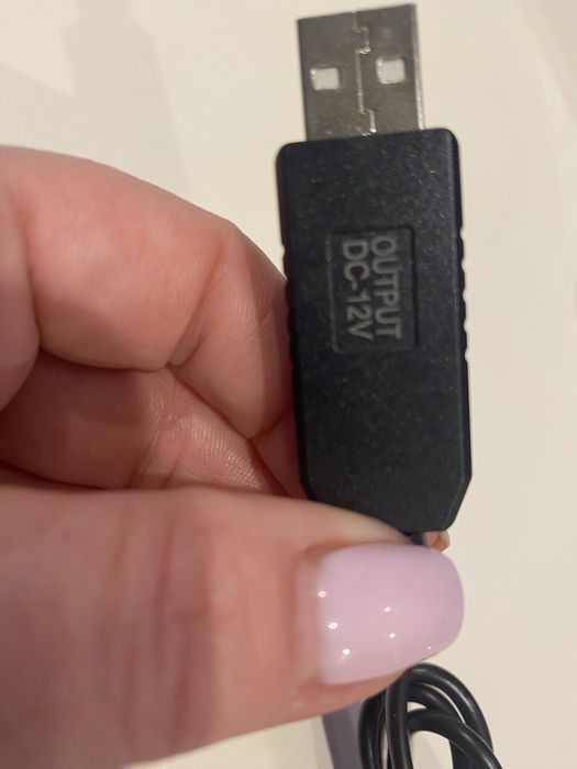 Кабель перехідник USB - 5.5x2.1мм 1м, 5-12В для роутера и модема