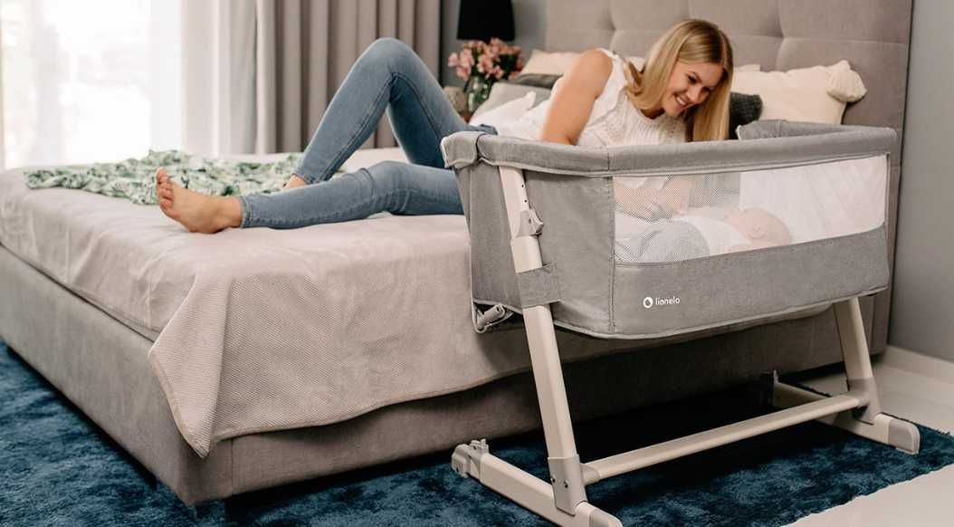 NOWE Łóżeczko Dostawne Lionelo Theo Concrete 3w1