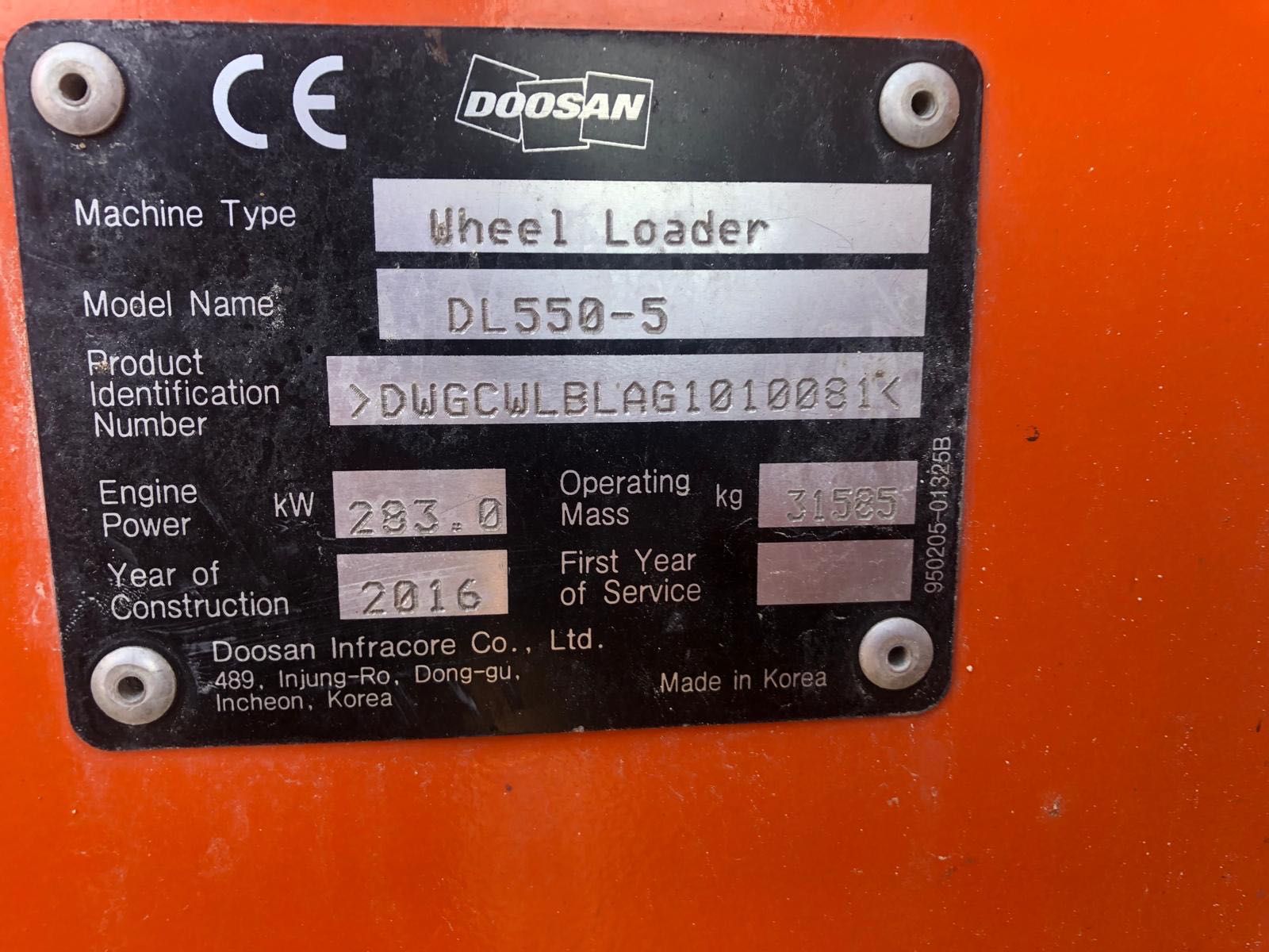 Ładowarka Doosan DL-550