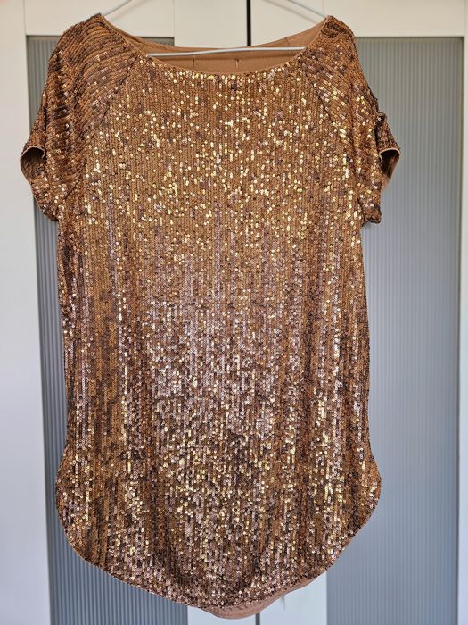 Złota bluzka w cekiny