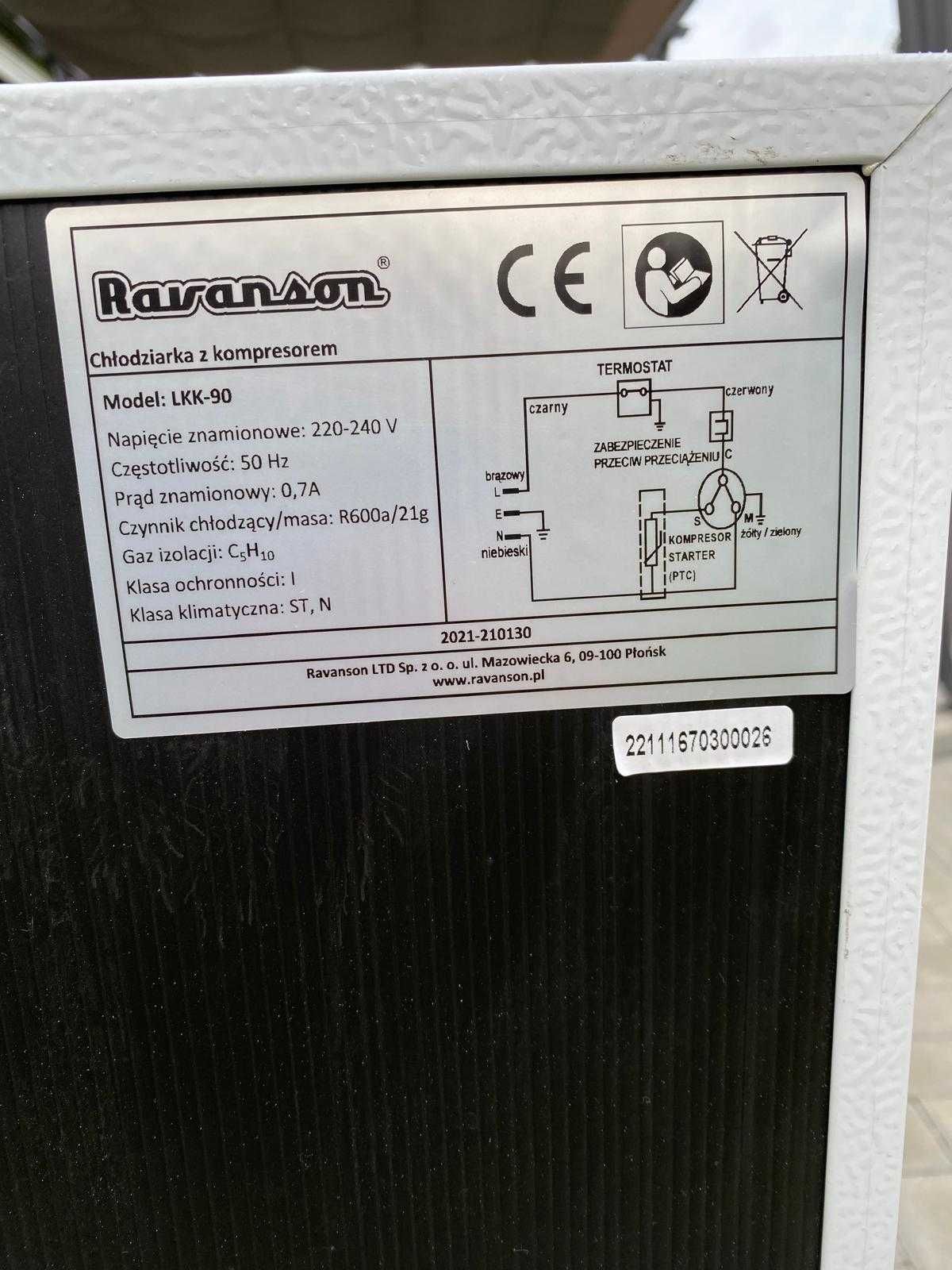 Lodówka Ravanson LKK90 jak NoWa 83cm