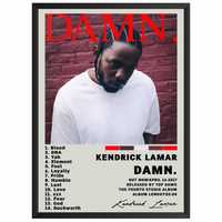 Kendrick Lamar DAMN. Plakat Obraz z albumem prezent