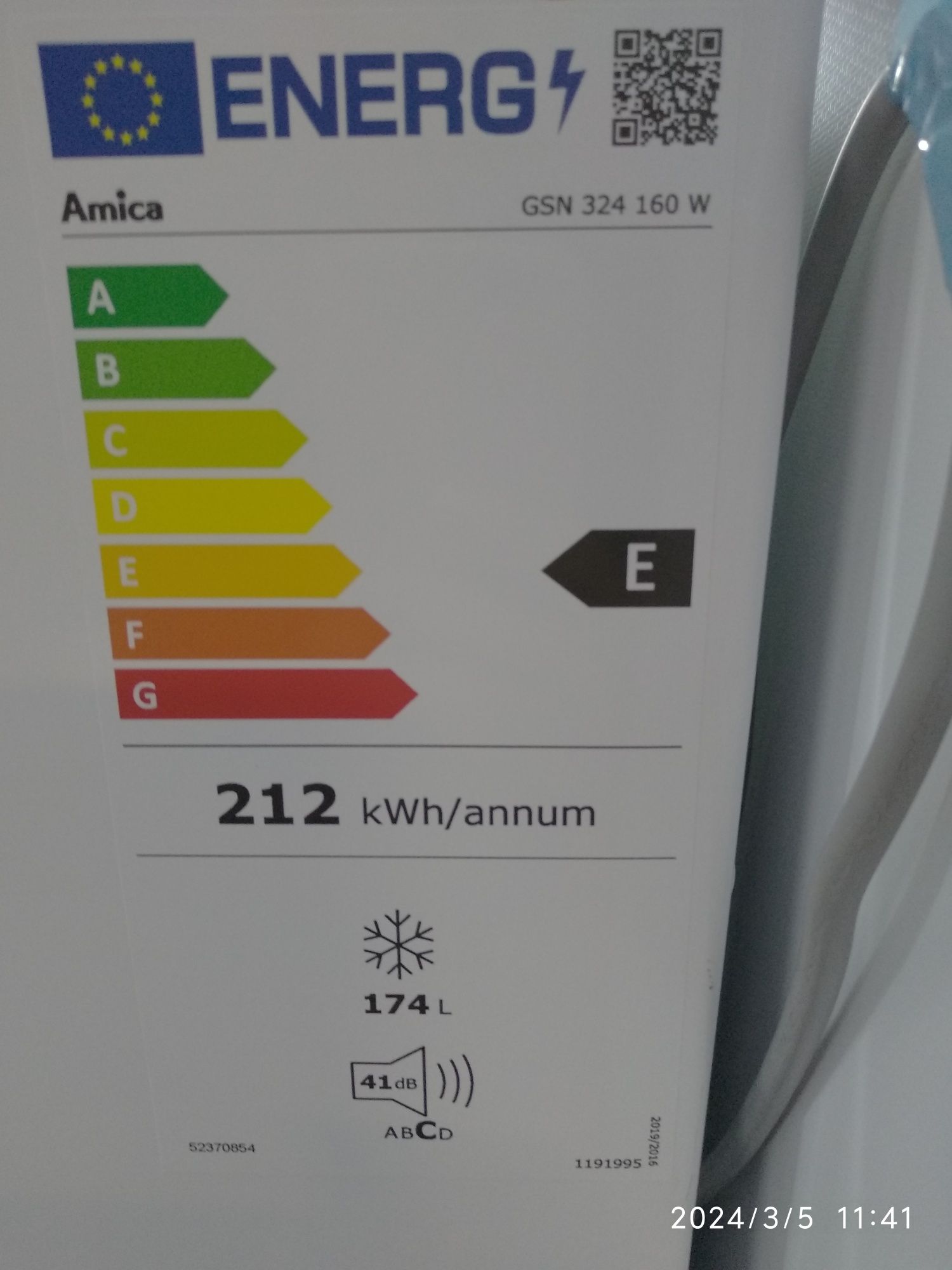 OUTLET Janki ul Wspólna 6 Zamrażalka No Frost Amica GSN 324 160 W