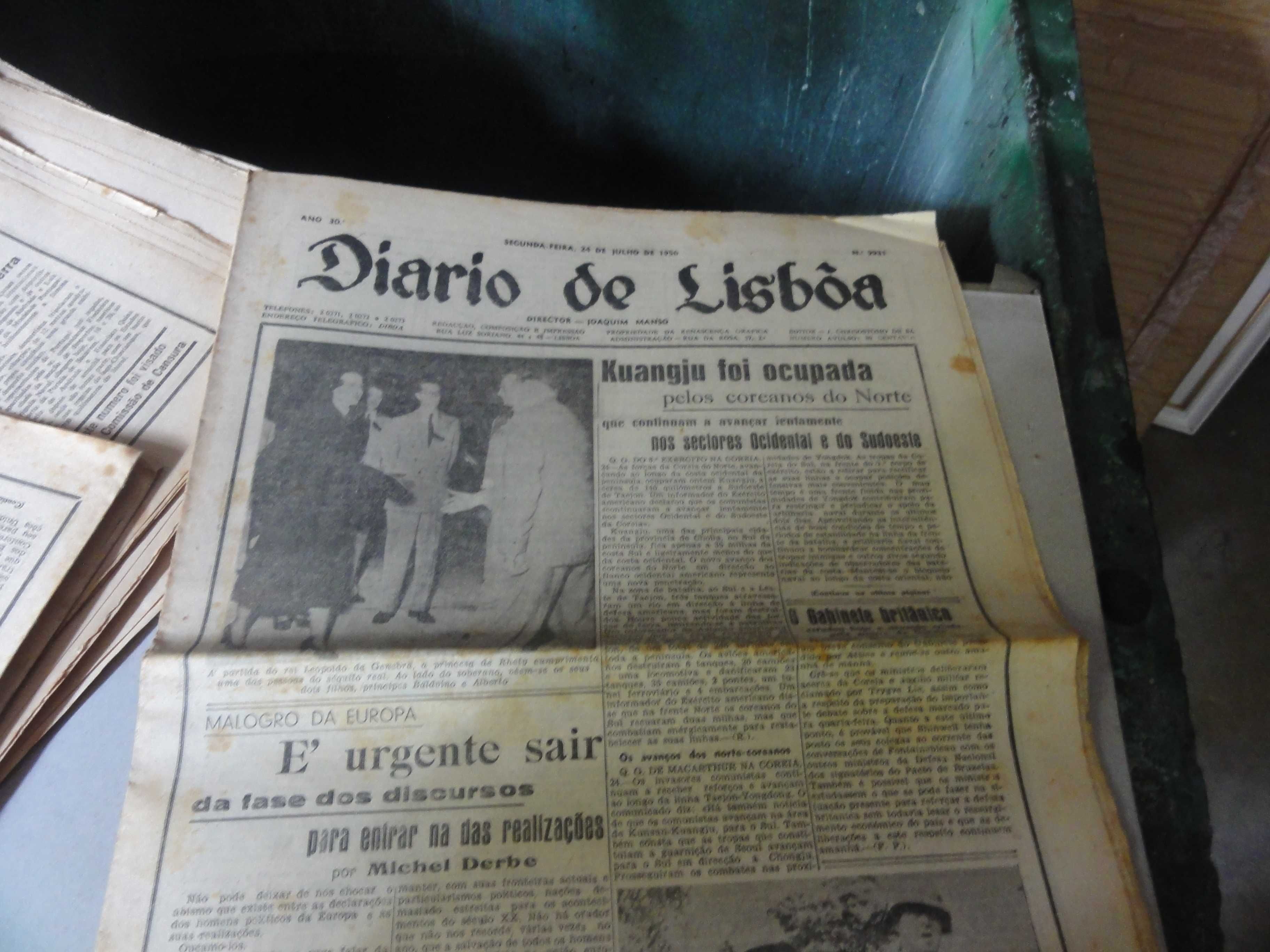 11 jornais Diario Lisboa e Popular:Anos 40 e 50: