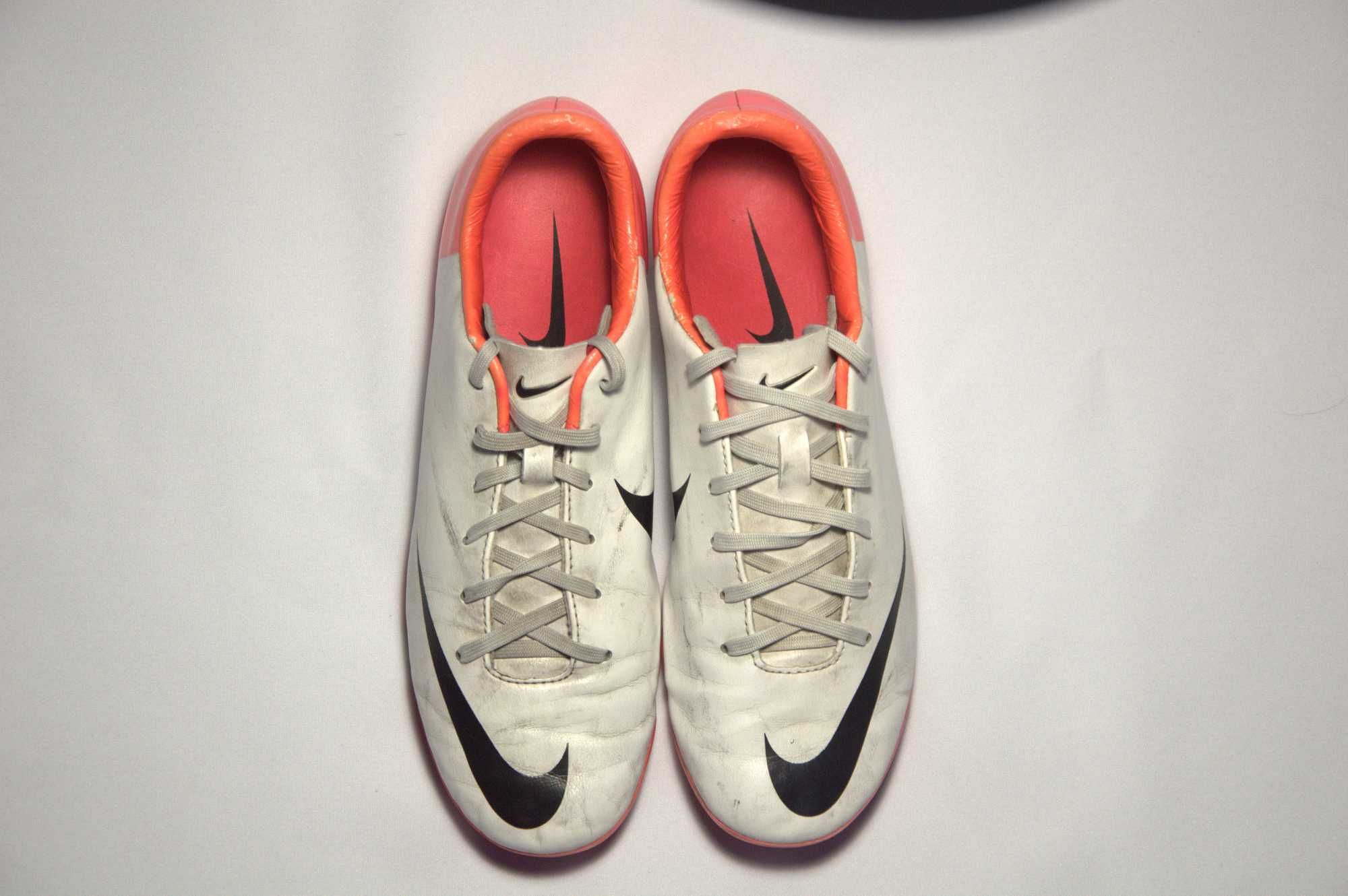 Korki Nike Mercurial Glide FG - Biało-pomarańczowe