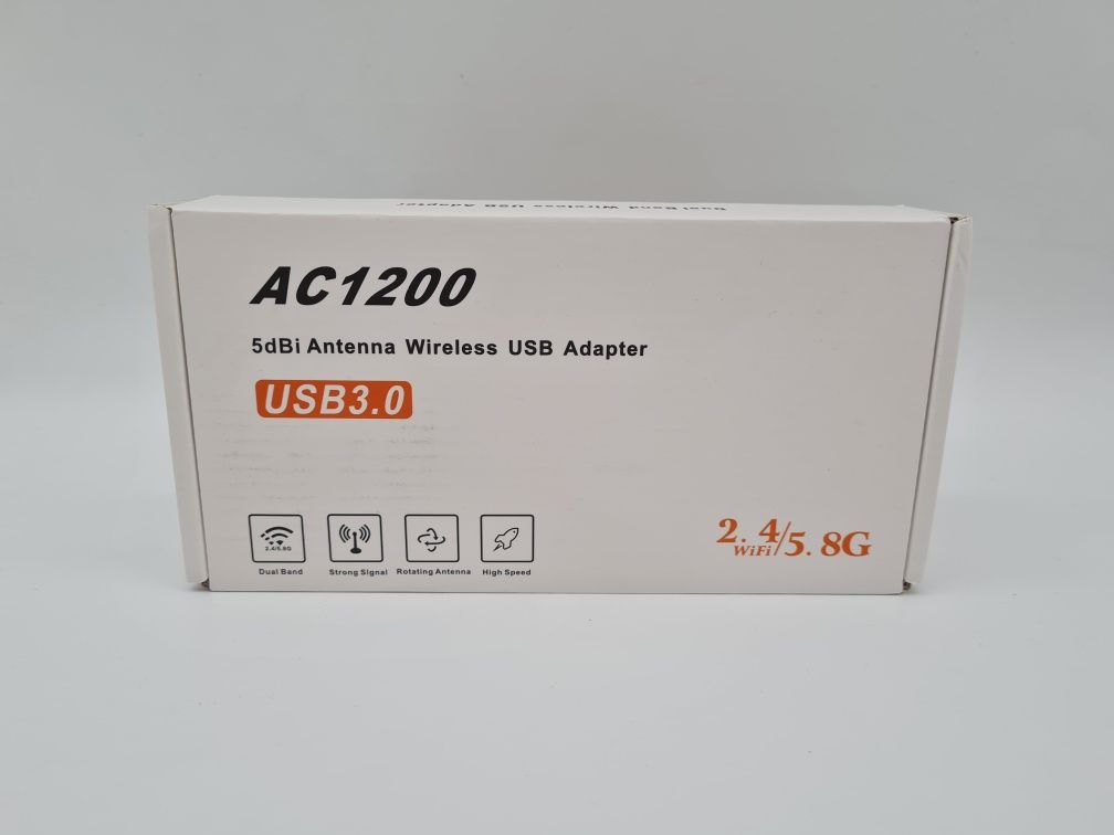 Karta sieciowa zewnętrzna AC1200 5dBi 1200Mb/s dwupasmowy adapter Wi-F