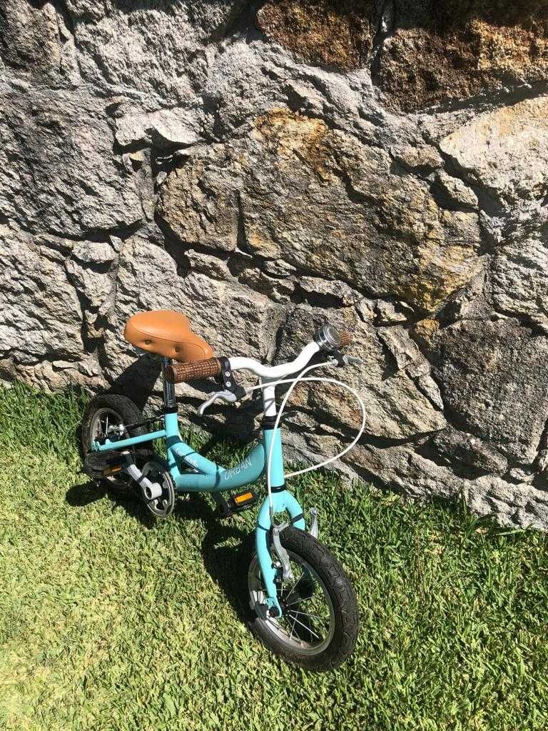 Bicicleta Criança Roda 12 Verde-Água