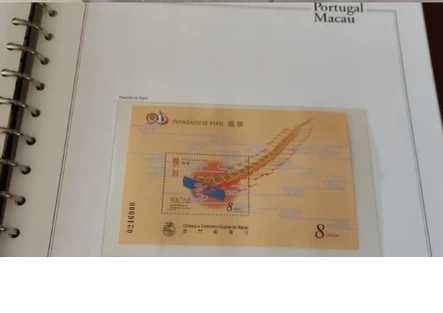 "Álbum Filatélico de MACAU" Anos 1996, 1997 e 1998 Selos/Blocos-> NOVO
