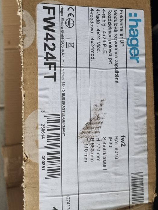 Rozdzielnica podtynkowa Hager FW424FT, 96p, skrzynka elektryczna