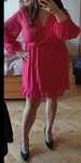 Sukienka różowa XL lato wesele komunia elegancka 46 letnia plus size