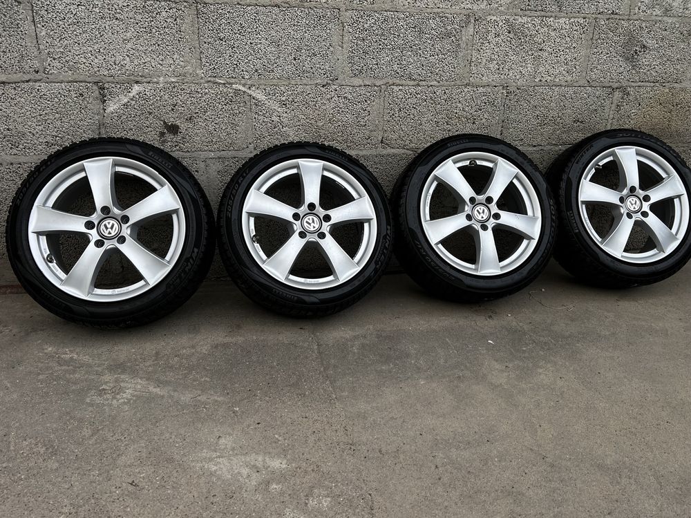 Koła Zimowe R17 5x112 VW Golf Caddy Touran Opony 205/50/17 2023r.