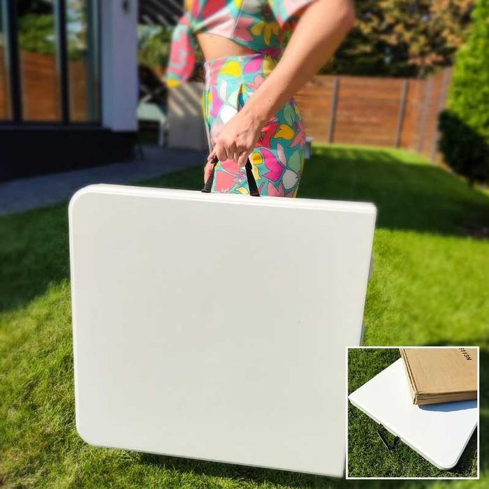 Складний стіл (два рівня регулювання висоти) 122*61*74СМ