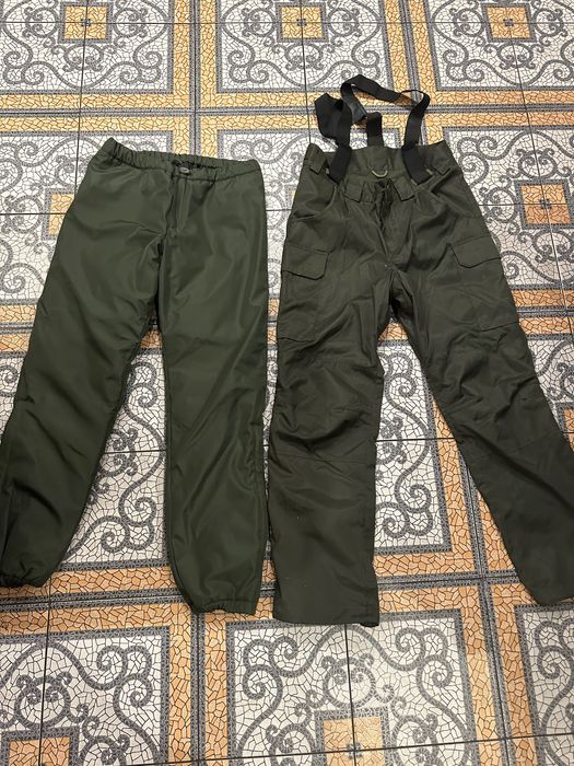 Продаю зимові штани олива ( хакі) подвійні вітровологозахисні