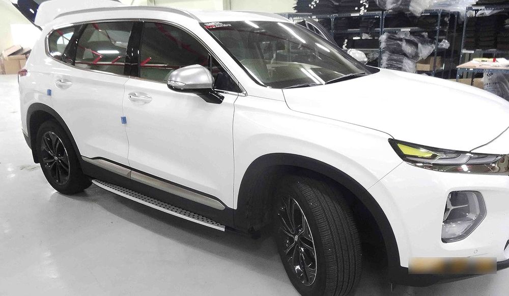 Бічні підніжки пороги Hyundai Santa Fe 4 2018-2024 оригінальний дизайн