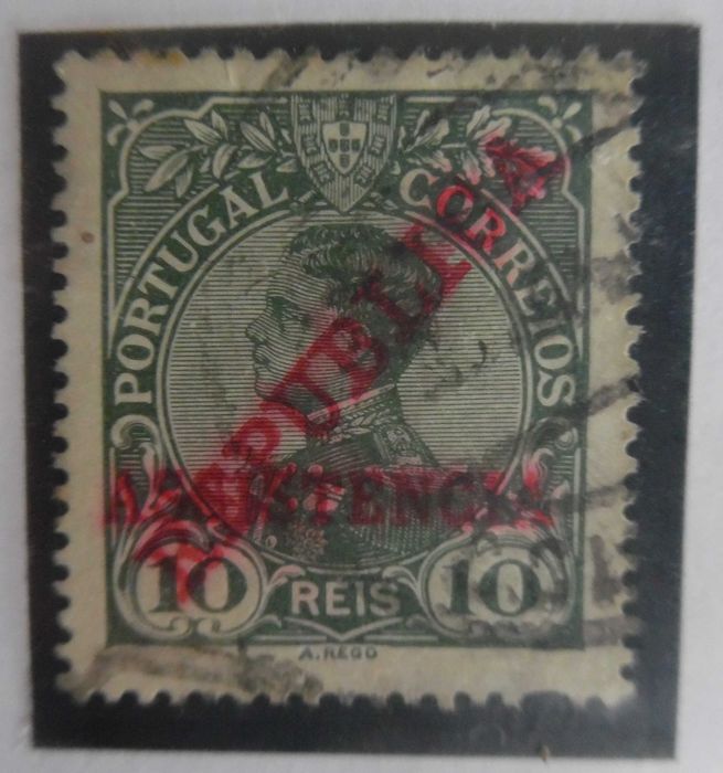 Selos Portugal 1911- D. Manuel "Assistência" 10 reis Af. nº 1 usado