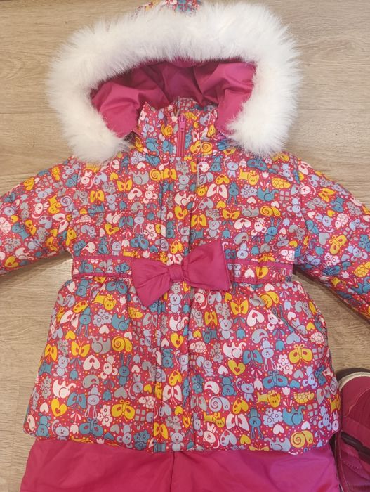 Комбінезон зимовий Next 12- 18 місяців чоботи зимові 22 розмір 14 см