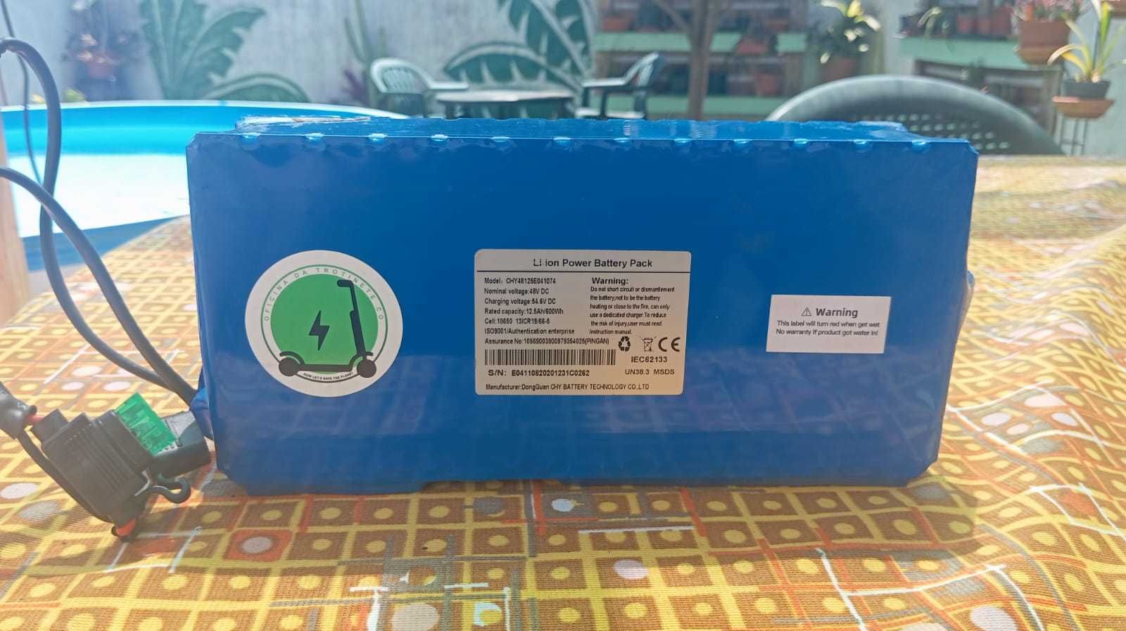 Bateria trotinete 48v com fusível