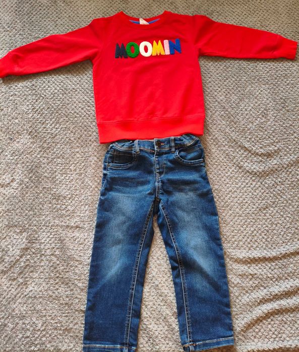 Bluza MOOMIN i spodnie Name it - zestaw dla chłopca rozmiar 98