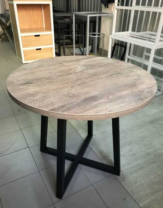 стіл обідній дерев'янний круглий