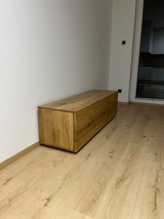 Szafka rtv dębowa pod telewizor drewno dąb