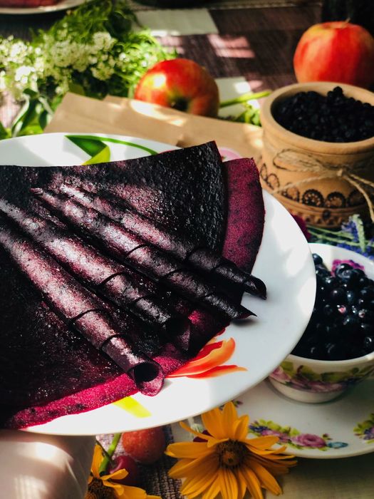 Сушена чорниця  Пастила яблуко+чорниця